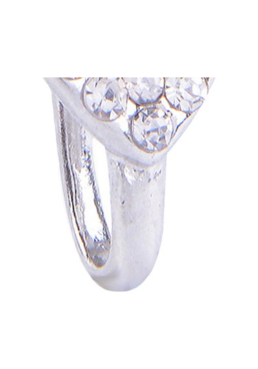 Suntek Glitter Klipsli Sahte Burun Halkası Gümüş-kalp Gümüş