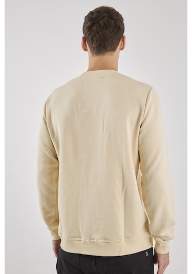 Zoom Ekru O-yaka Sweatshırt Ekru