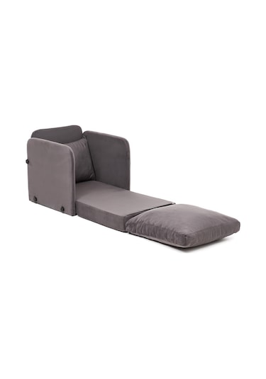 Pafu Saga Tekli Katlanır Yataklı Koltuk Soho Gri