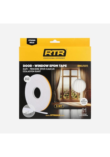 Rtrmax Rnu1013 Kapı & Pencere Epdm İzalosyan Bandı Rnu1013 5 Mt Siyah -15 Mm