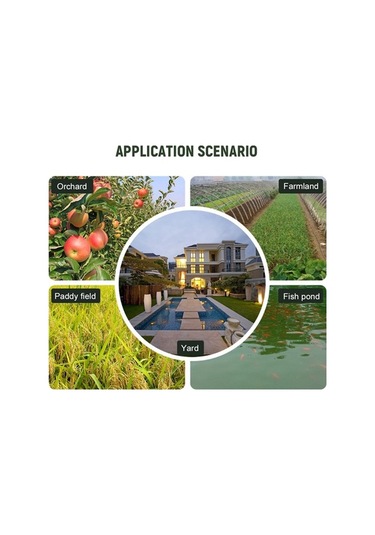 Ulzyvf Ultrasonik Su Sensörlü, Menzil Kovucu Hayvan Hareket Güneş Geçirmez, Enerjili 30ft - Jk