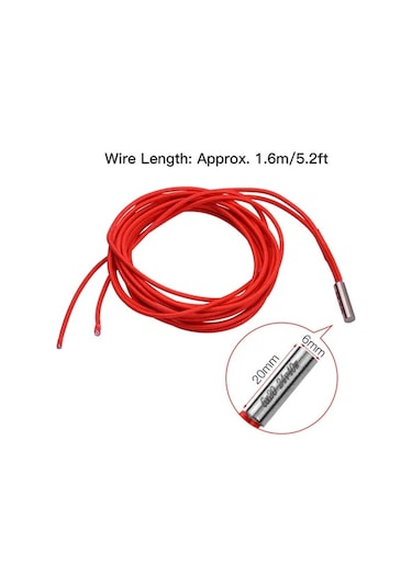 Novahub 5 Adet 24v 40w 3d Yazıcı Kartuş Isıtıcı - Paslanmaz Çelik, 6x20mm, 1.6m Kablo, Optimal Sıcaklık Kontrol