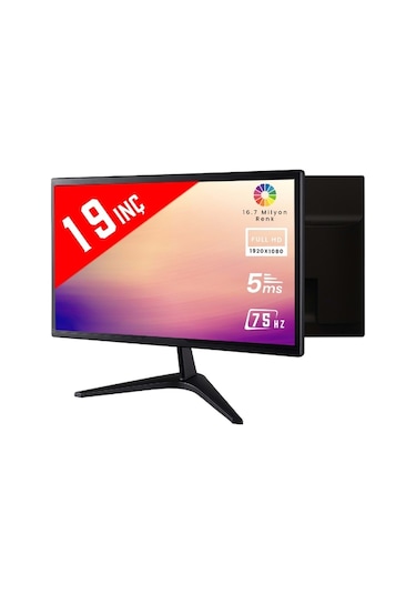 Ev-ofis-iş Okul-öğrenci-ödev Bilgisayarı Seti : 19" Sesli Monitör + Klavye & Mouse Set + Mousepad