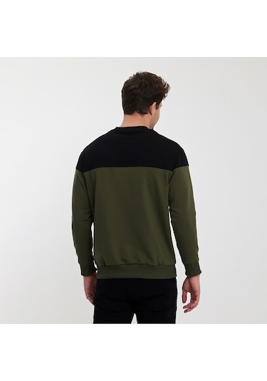 Twobull HELSİNKİ Erkek  Siyah / Haki Sweatshirt