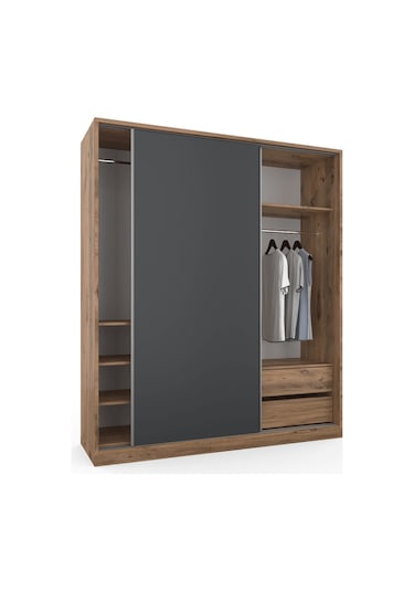 Vega Raydolap 180x210 - Atlas Çam - Antrasit