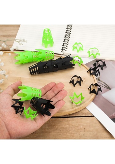 Qingmipy Plastik Golf Topu Tırnakları 20 Adet - 10 Uzun 10 Kısa, Siyah Ve Yeşil Renkli, Ev, İç/ Dış Mekan, Çim, Simülatör İçin Egzersiz Tırnakları