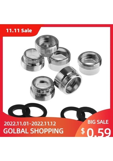 Joyhub Mingjin Shop2 18mm-22mm Stilinde Musluk Havalandırıcı Konektörü Metal Dış Iç Dişli Mutfak Musluğu Için Su Tasarrufu Adaptörü Mm Ila Contalı 2x4kvı Renkli Çok Renkli