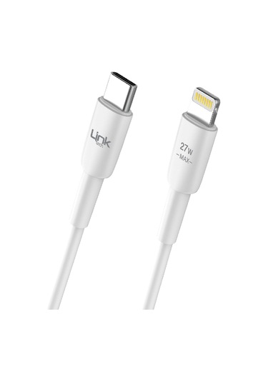 Linktech K603 Safe Type-C - Lightning 27W Hızlı Data ve Şarj Kablosu 3A 1mt