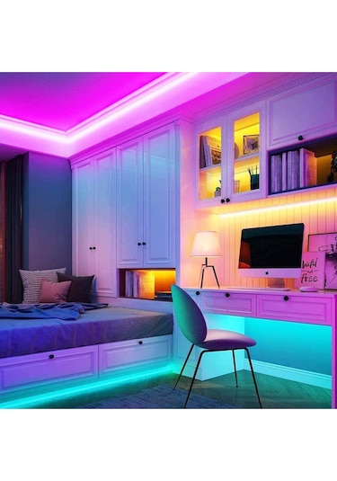 5 Metre Şerit Animasyonlu Tak Çalıştır Kumandalı Trafolu Rgbşerit