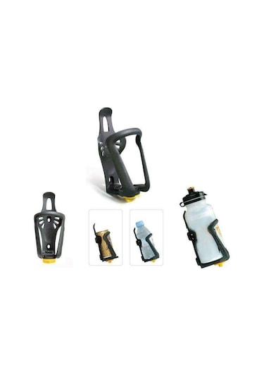 Ayarlanabilir Bisiklet Plastik Suluk Matara Kafesi Tutucu Siyah