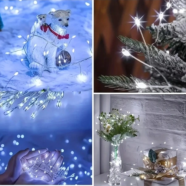 Trendooze Gaojunshop01 100 Led Güneş Enerjili Bahçe Ampul, Dayanıklı Beyaz Işık Aydınlatma