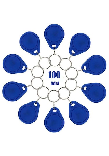 Anahtar Tipi Boncuk Proximity Personel Kartı 125khz -100 Adet
