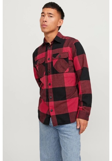 Erkek Jack & Jones Rahat Kalıplı Ceket - Kırmızı Kırmızı
