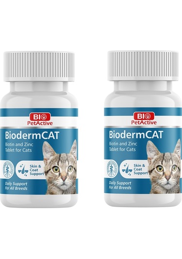 Bio Petactive Biodermcat Kediler İçin Biotin Ve Çinko Tableti 30 G 100 Tablet X 2 Adet