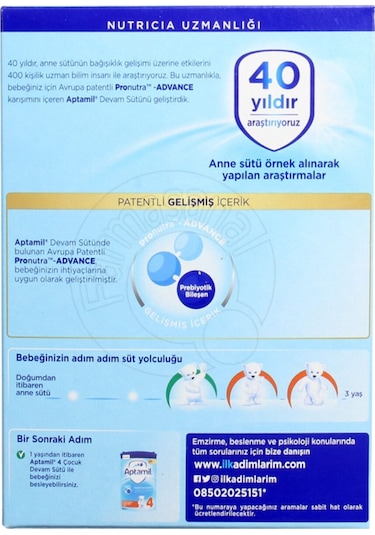 Aptamil 3 Devam Sütü 900 G 4 Adet