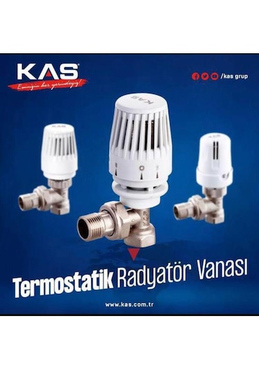 Kas Köşe Termostatik Vana