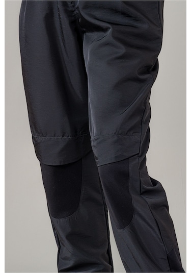 Bold & Young Kadın Siyah Polyamid Karışımlı Beli Lastikli Paça Lastikli Paraşüt Pantolon Siyah