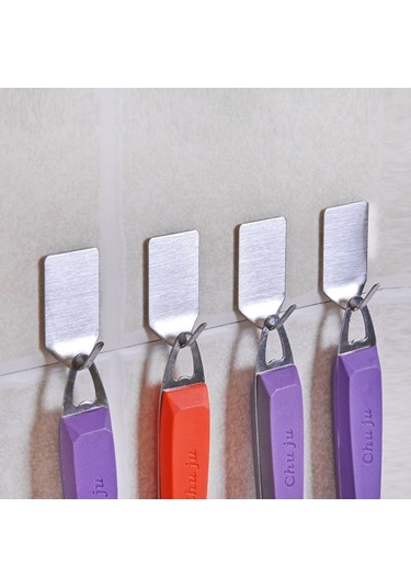 Fosenze Dayanıklı Paslanmaz Çelik Kanca - Güçlü Yapışkanlı 8'li Duvar Askısı, Banyo Ve Kapı İçin Pratik Çözüm Diğer