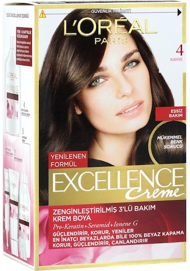Loreal Excellence 4 Koyu Kahve Set Saç Boyası