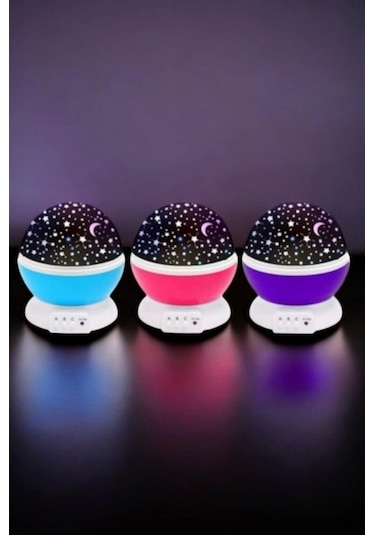 Mavi Ve Mor Işıklı Star Master Projeksiyon Lambası Çok Renkli