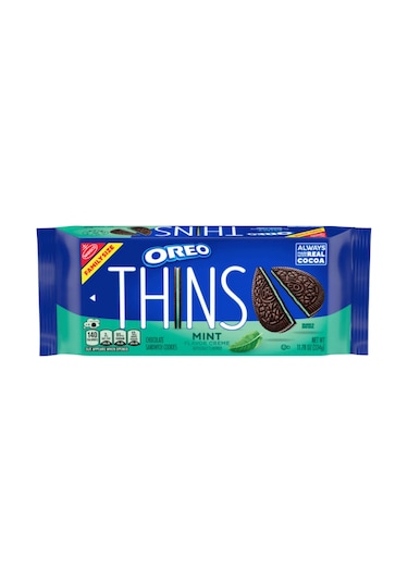 Oreo Thins Mint Creme Chocolate Sandwich Cookies 334g