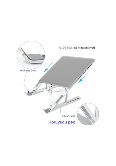 Reidan Laptop Standı Alüminyum Manyetik Katlanabilir Ayarlı