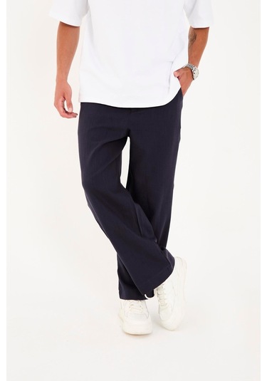 Rocqerx R-4419 Fermuarlı Baggy Pantolon Lacivert