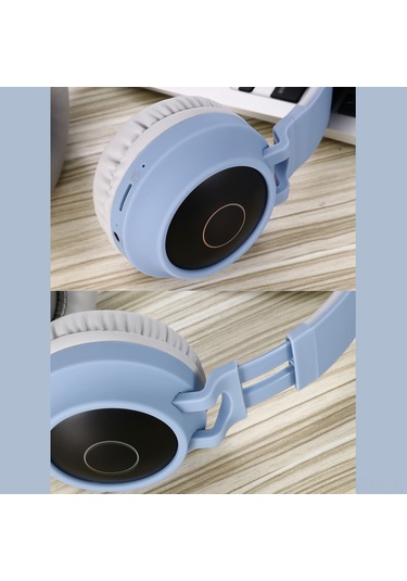 Geeroyoo Kablosuz Led Işıklı Kat Kulaklık - Mikrofonlu, Katlanabilir, Tf Kart Ve Aux Girişli, 40mm Hoparlör, 400mah Pil