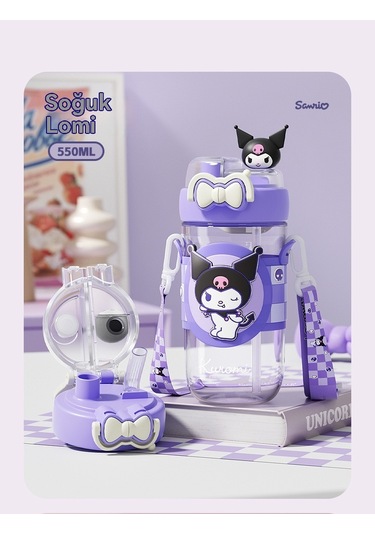 Jian Fan Su Bardağıçiftçi Sevimli Plastik Bardak Karikatırçocuk Hasır Bardak Büyük Kapasiteli Bardak Taşın Pirim Pembe