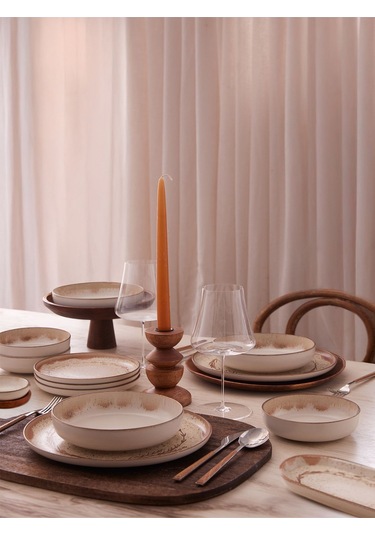 Kütahya Porselen Npmod30yt880914 Moderna 30 Parça Yemek Takımı Tarçın Tarçın