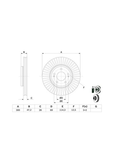 Kia Sportage 1.6gdı 2010-2015 Bosch Ön Disk Netparbd1438 2 Adet