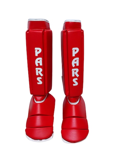 Pars Spin Kick Boks Muay Thai Ayak Kaval Koruyucu Kırmızı