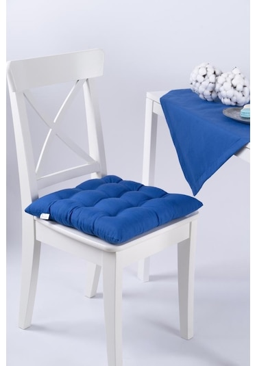 Altınpamuk Lüx Pofidik Sandalye Minderi Özel 9 Dikişli Bağcıklı 42x42cm 001