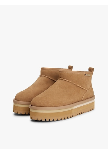 Tommy Hilfiger Tjw Flatform Snow Boot Suede Kadın Yeşil Bot - En0en02841 Tommy Hilfiger Tjw Flatform Snow Boot Suede Kadın Yeşil Bot - En0en02841