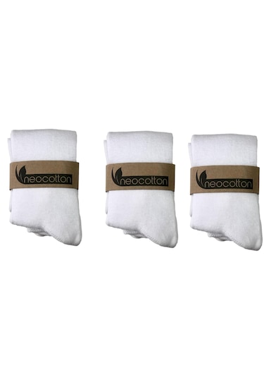 Neocotton 3'lü Pamuklu Bebek Külotlu Çorap Beyaz