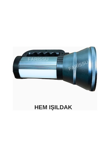 200w Led Şarjlı Kamp Feneri & El Feneri 8800 Mah 3 Işık Modlu Powerbank Özellikli Siyah