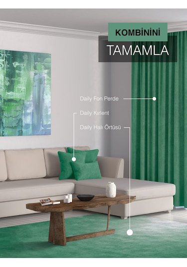 Br Perle Home Daily Series Zümrüt Yeşili Rengi Kırlent Yastık Kılıfı Zümrüt Yeşili