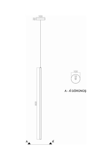 Tra32021 Eco 80 Cm Led Avize Sarkıt Mını Rod