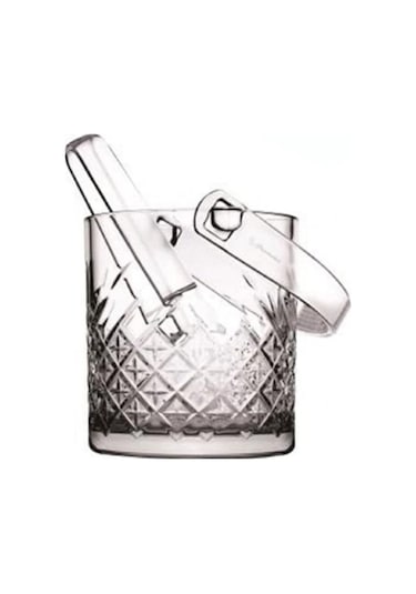Paşabahçe Timeless Buz Kovası  + Maşa 1000 Cc 530068 Şeffaf
