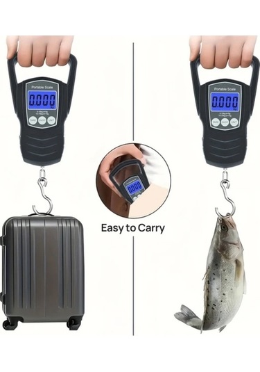 Fastbuy Lcd Ekranlı Taşınabilir Dijital Yay Ağırlığı 75 Kg 165 Lb Ev Bagaj Küçük Nesne Tartısı Hassas Kompakt Asma Toka Aaa P -