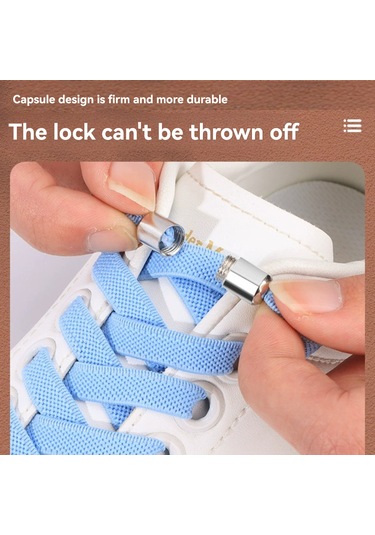 Geeksen 6mm Genişlikli Spor Ayakkabı İçin Esnek Kaymaz Kayışlar, Kapsül Kilitli, Çocuk-yetişkin Uyumlu, Siyah 1 Çift Siyah