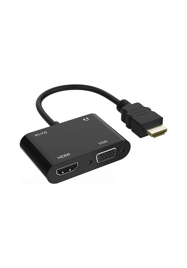 4in1 Hdmı To Vga Adaptör Type C Aux Çevirivi Adaptör - Fc504
