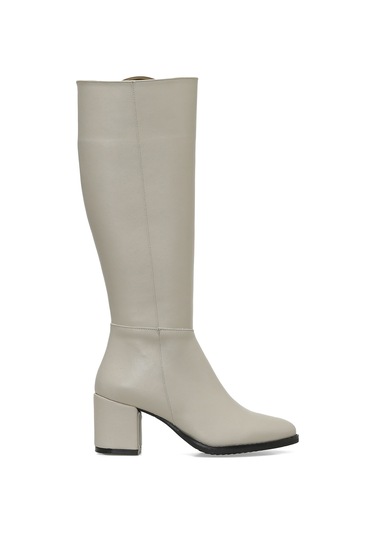 Butigo 24k-996 4pr Bej Kadın Topuklu Çizme 000000000101925019 Bej