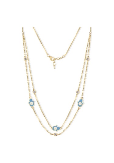 14 Ayar Sarı Altın Fatma Ana Eli Figürlü Kolye