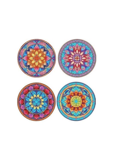 Flybuy Adet Dıy Elmas Sanat Boyama Masa Örtüsü, Masa Dekoru, 19,5x19,5 Cm, 5d Dıy Set Diğer