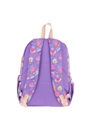 Kaukko Kids Üç Gözlü Kız Çocuk Okul Sırt Çantası Unicorn Detaylı - L5224 Mor - Sarı