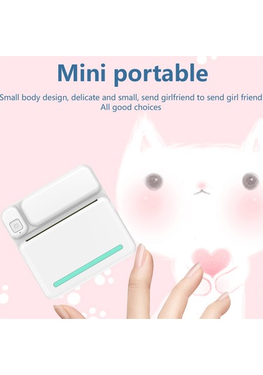 C19 Mini Bluetooth Uyumlu Termal Yazıcı Öğrenci Yapışkanlı Etiket Akıllı Etiket Yazıcısı, Standart Sürüm - Yeşil