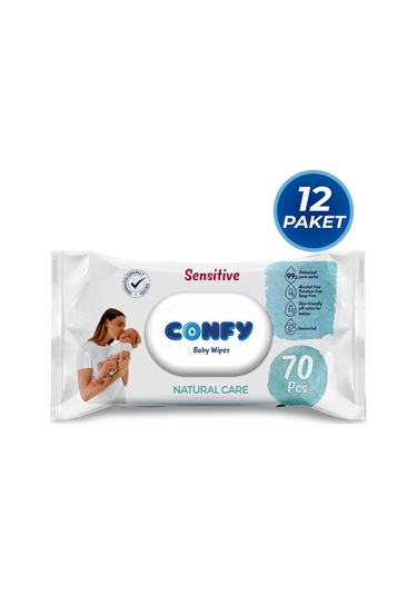 Confy Premium Sensitive Islak Mendil 12 x 70 Adet 840 Yaprak