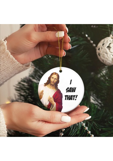 Qingmipy "özel Tasarım Beyaz Seramik Noel Süsü - İsa'nın Doğuşu Temalı Dekor, Hediye" Çok Renkli