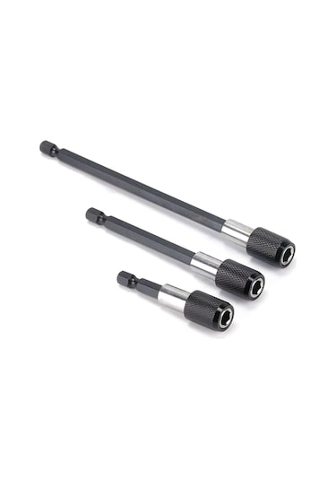 Kangvka 3 Adet Manyetik Tornavida Uzatıcı Uçları - 1/4" Altıgen Saplı, El Ve Elektrikli Matkaplar İçin, Çelik Malzeme
